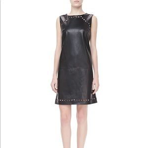 ESCADA • Cut out detail leather dress